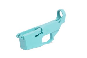 Robin's Egg Blue Cerakoted Billet AR-15 80% Lower Receiver